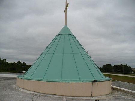 Church with a metal roof