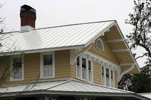 Metal roof top on a residential home